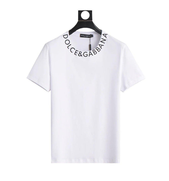Dolce & Gabbana T-Shirt Without Collar 'White & Black'