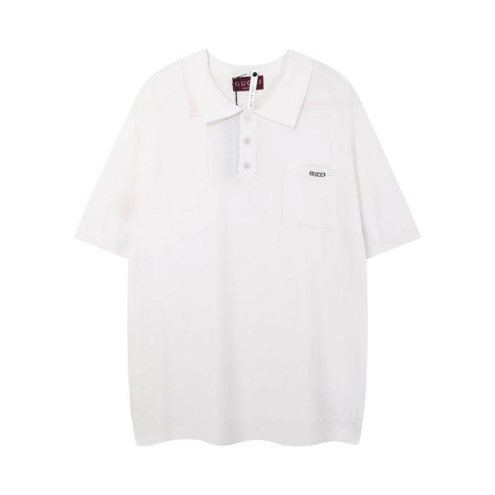 Gucci Collar T-Shirt - Premium Cotton White Tee