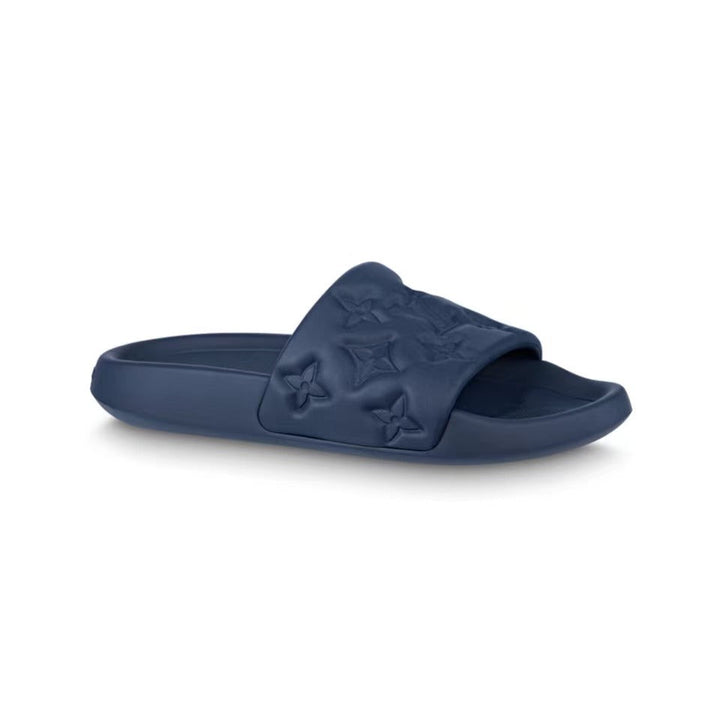 LOUIS VUITTON Waterfront Slide Slippers Men's Navy