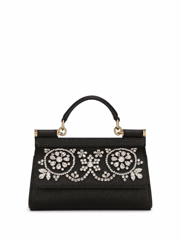 Dolce & Gabbana small Sicily rhinestone-embellished top-handle bag
