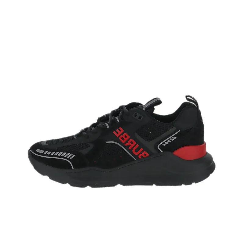 Burberry Sean Low Top Sports Casual Black Red