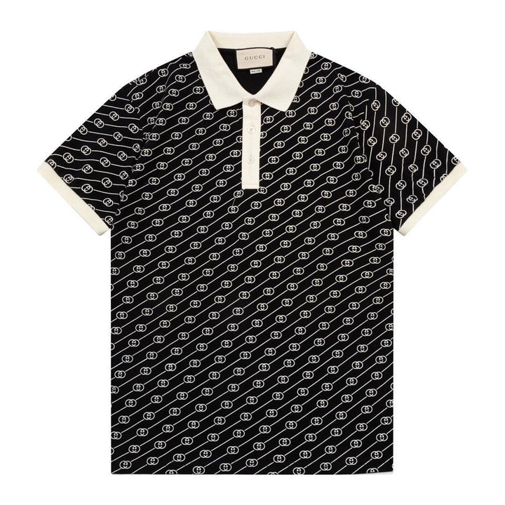 Gucci Black T-shirt with a collar