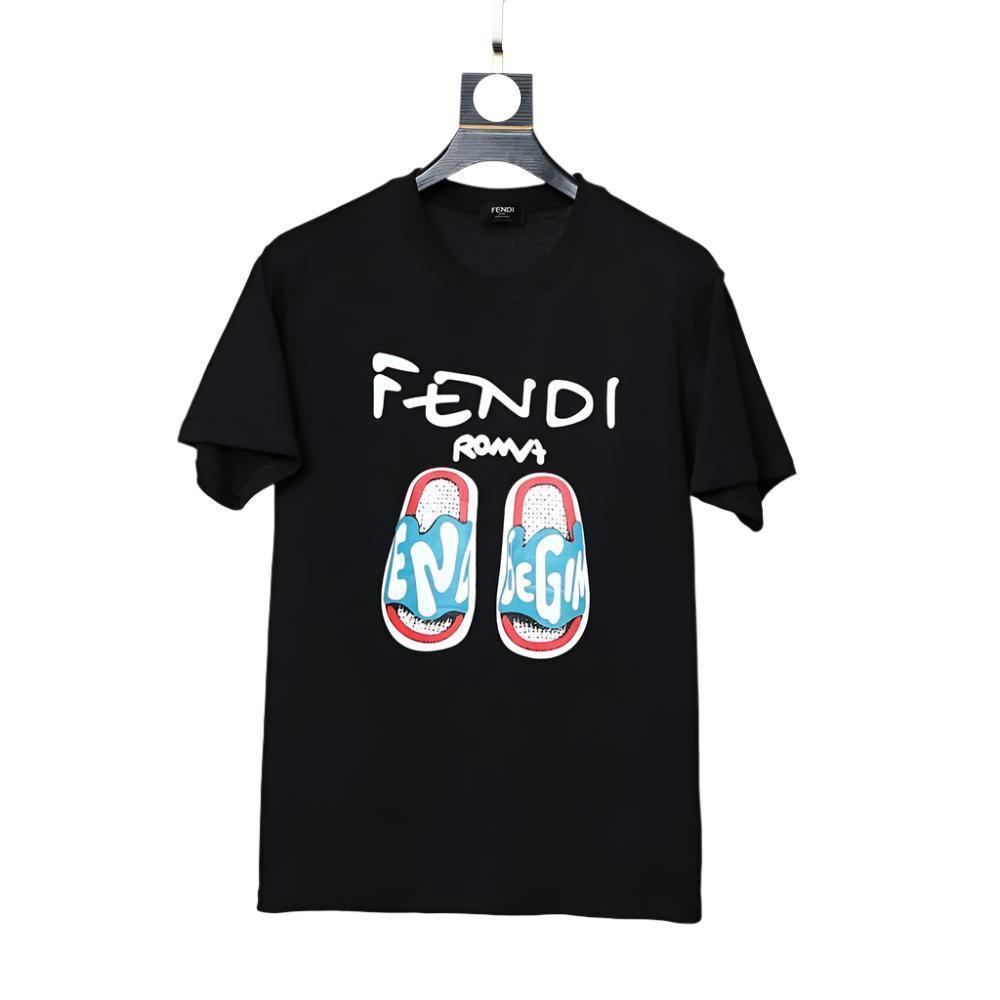 Fendi Roma T-Shirt without Collar 'Black'