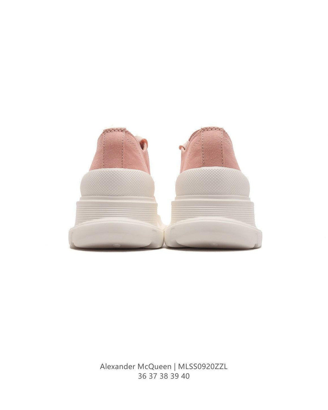 Alexander McQueen Women Tread Slick lace-up Sneakers 'Pink/White'