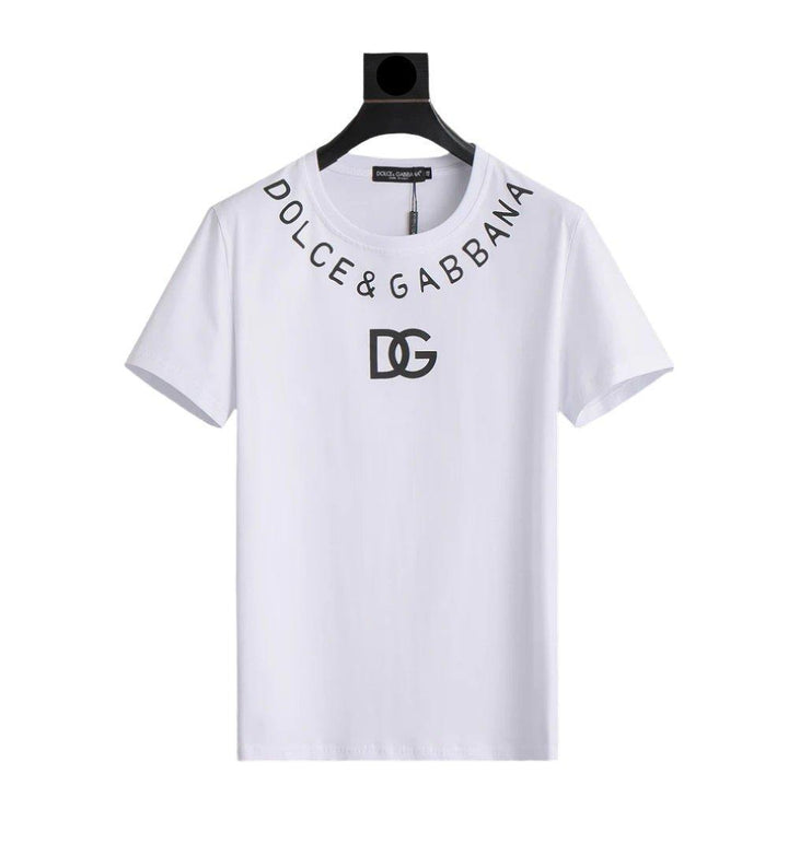 Dolce & Gabbana T-Shirt Without Collar 'White & Black'