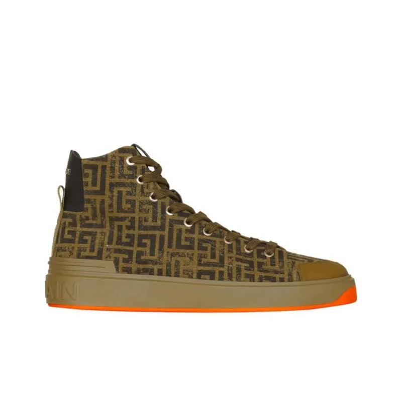 BALMAIN Casual Shoes Men High Top Khaki