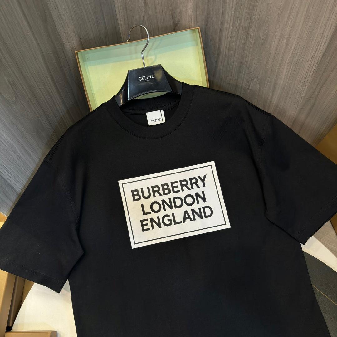 Burberry T-Shirt Without Collar 'Black' Luxury Cotton Tee