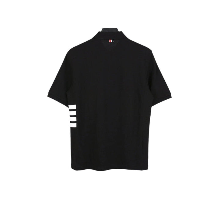 Thom Browne Black T-Shirt with Collar