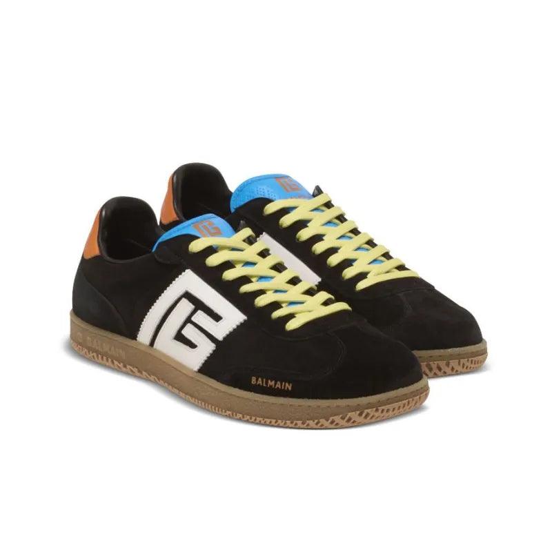 BALMAIN Logo patch Leather Sneakers