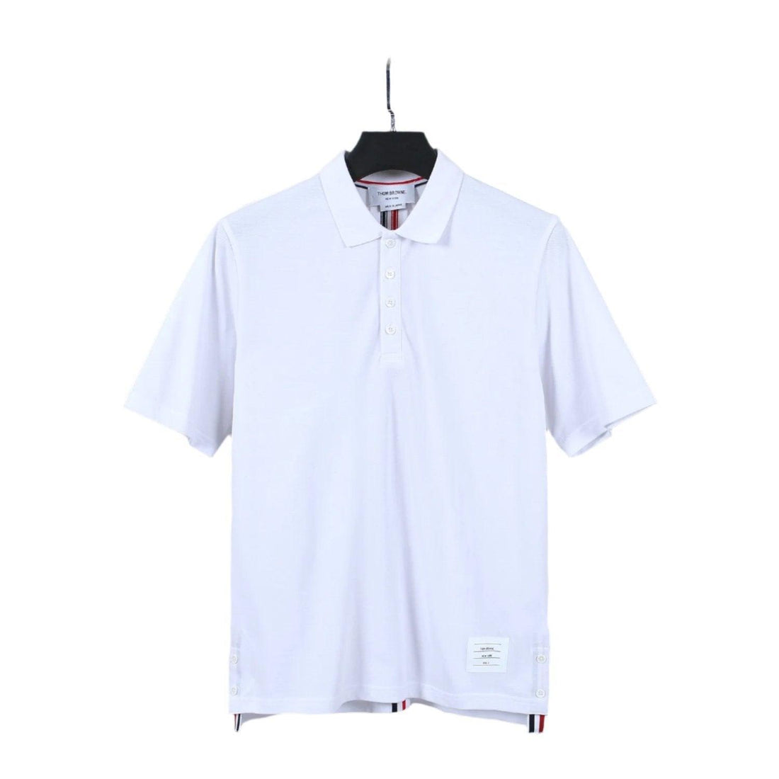 Thom Browne White T-Shirt with Collar