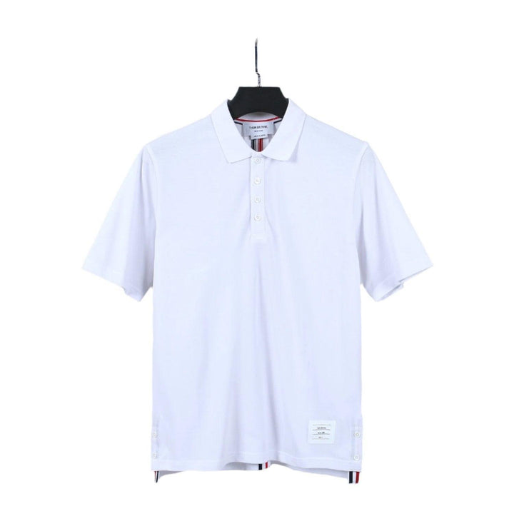Thom Browne White T-Shirt with Collar