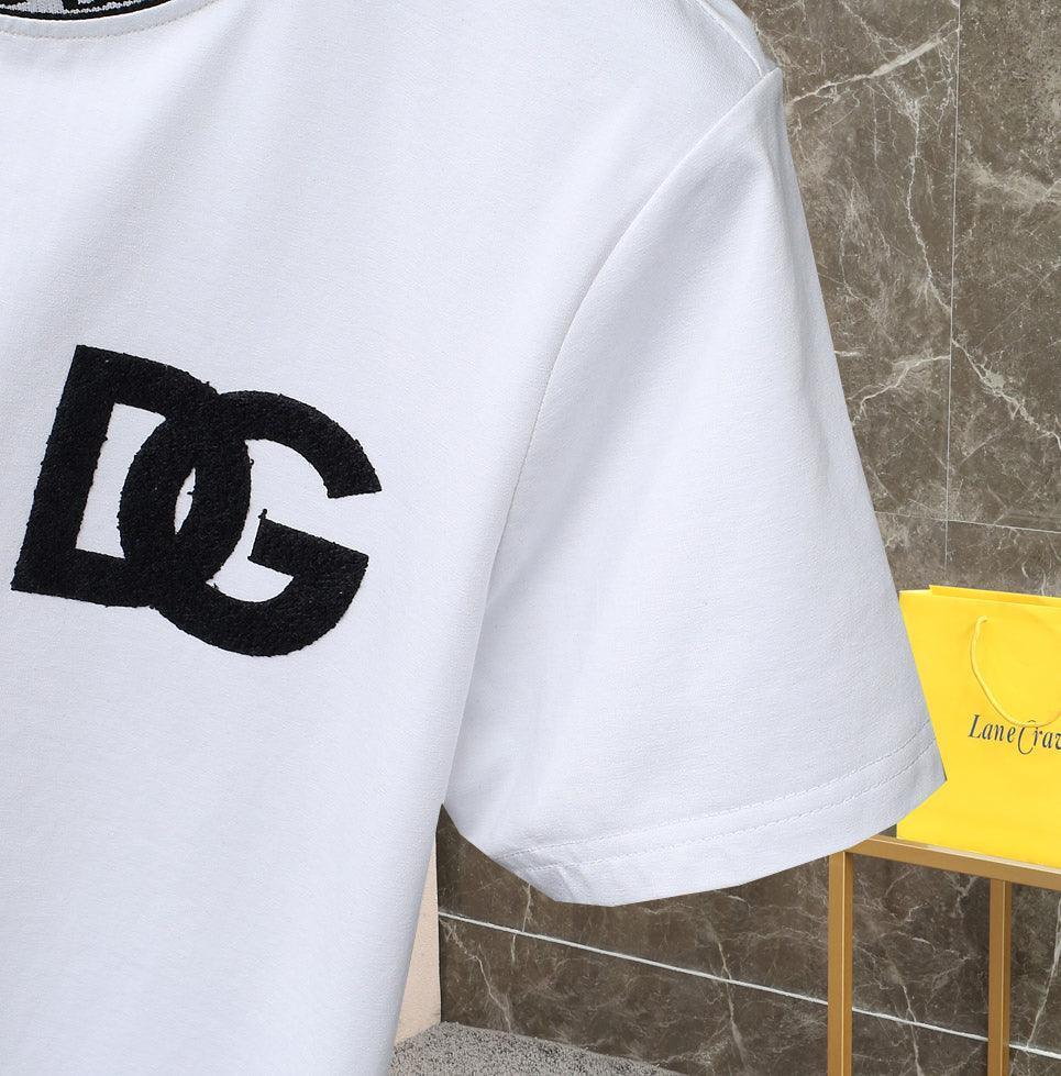 Dolce & Gabbana T-Shirt Without Collar 'White & Black'
