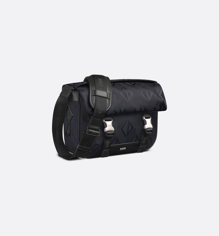 Dior Men Explorer Messenger Bag Black CD Diamond Mirage Ski Capsule Nylon