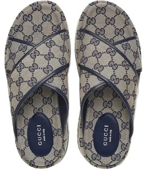 GUCCI SLIDE SANDAL " BEIGE BLUE " #.