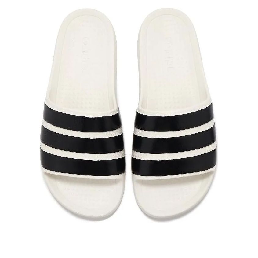 adidas Adilette Flow Slides Asia Sizing 'White Black' IG6858