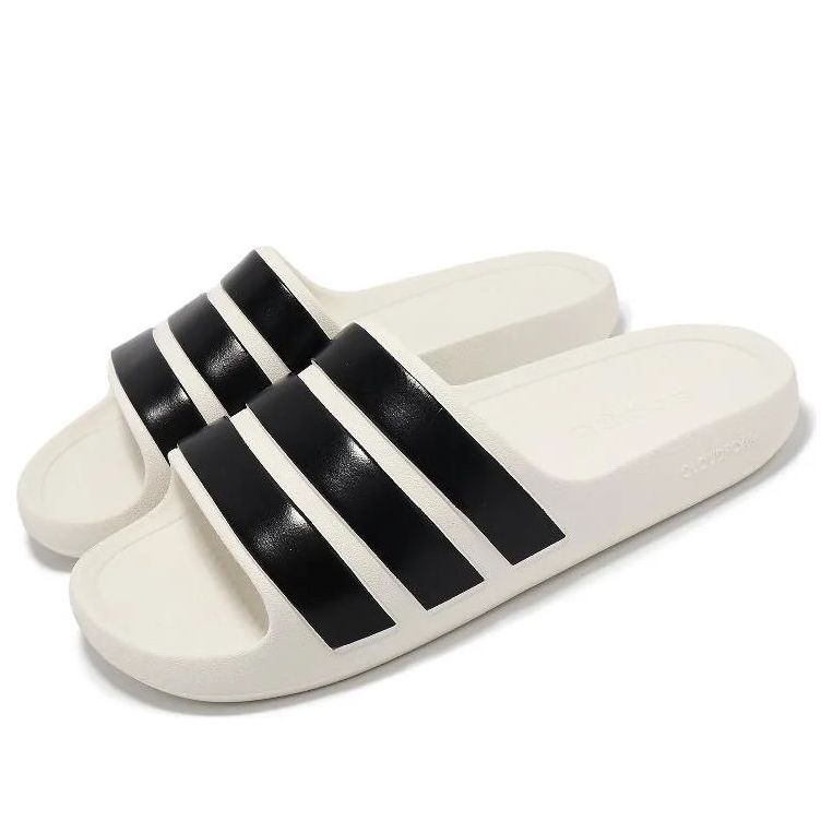adidas Adilette Flow Slides Asia Sizing 'White Black' IG6858