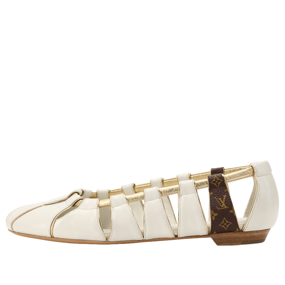 (WMNS) LOUIS VUITTON Spike Flat Ballerina 'Ecru' 1AKI4I
