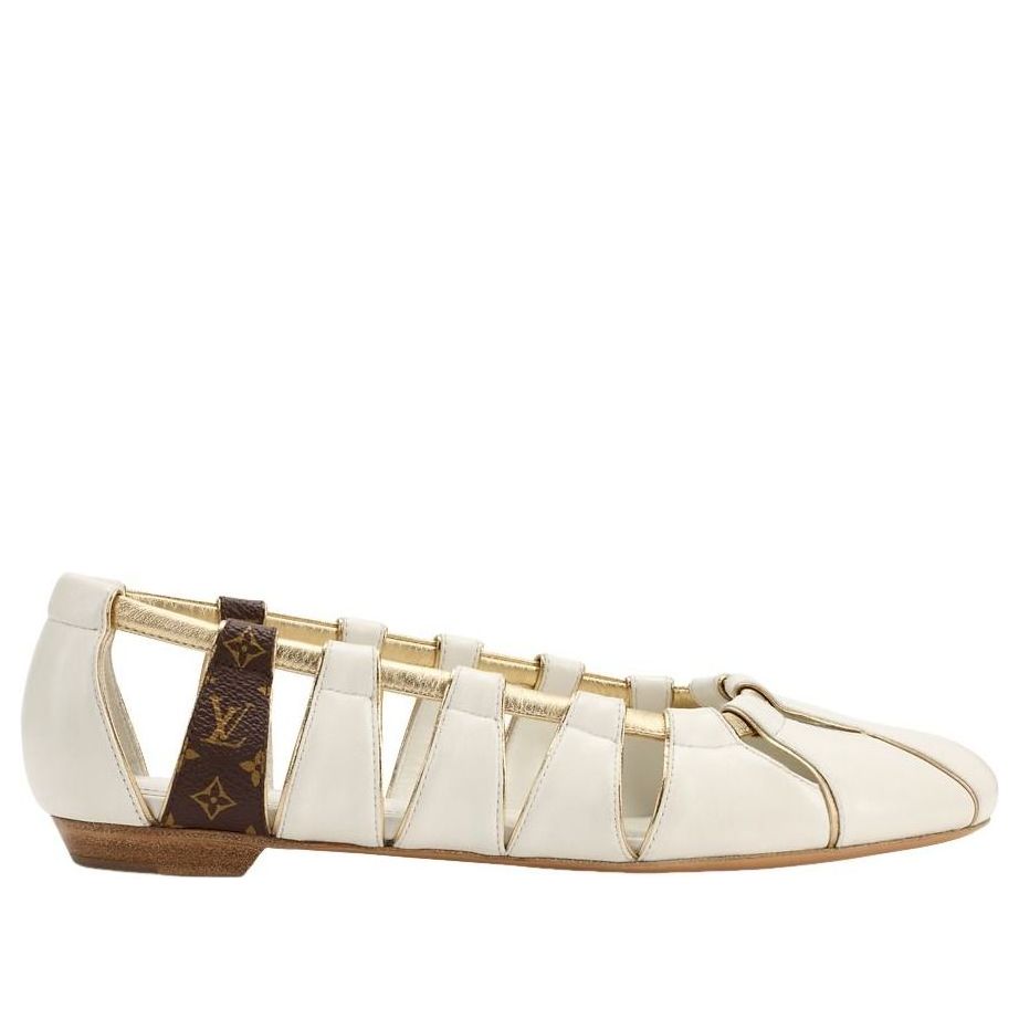 (WMNS) LOUIS VUITTON Spike Flat Ballerina 'Ecru' 1AKI4I