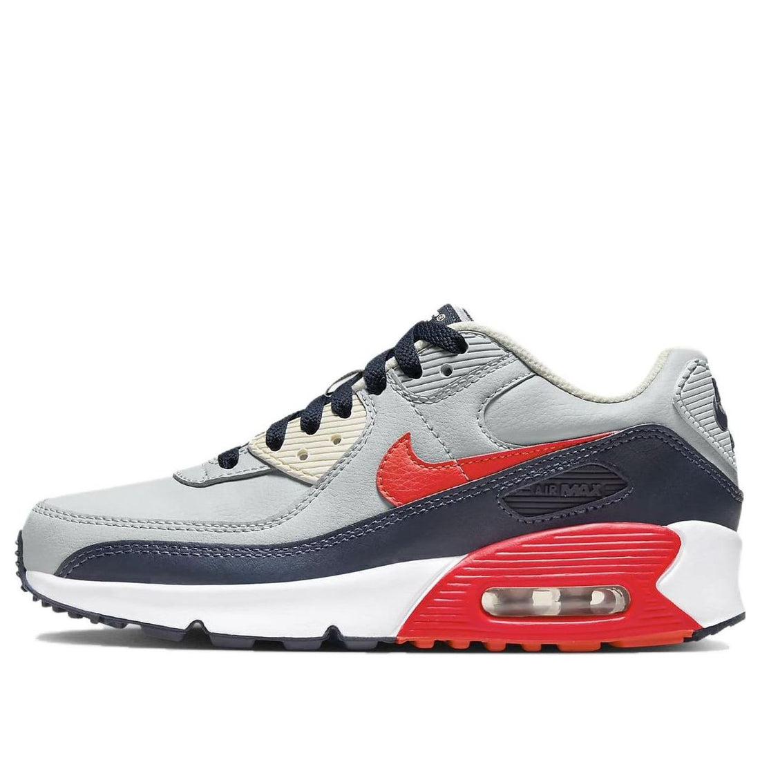 (GS) Nike Air Max 90 LTR 'Light Smoke Bright Crimson' CD6864-021