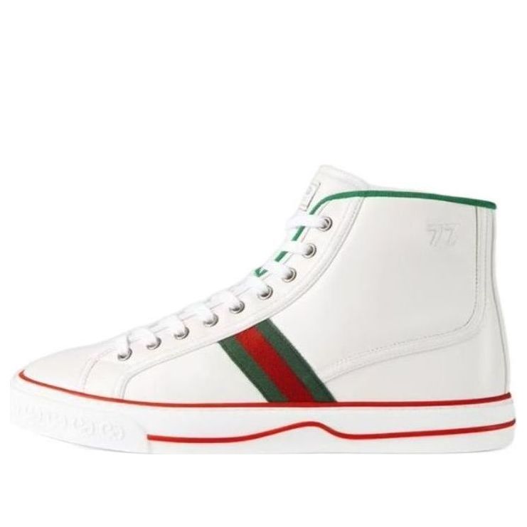 Gucci Tennis 1977 High 'White Green Red' 644734-17L20-9071