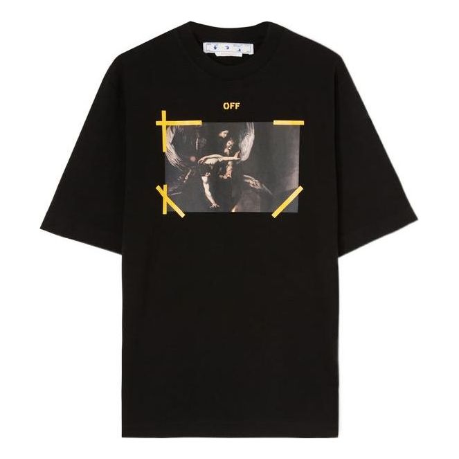 Off-White Diag Arrow Caravaggio Mercy Skate T-Shirt 'Black' OMAA119C99JER0061001