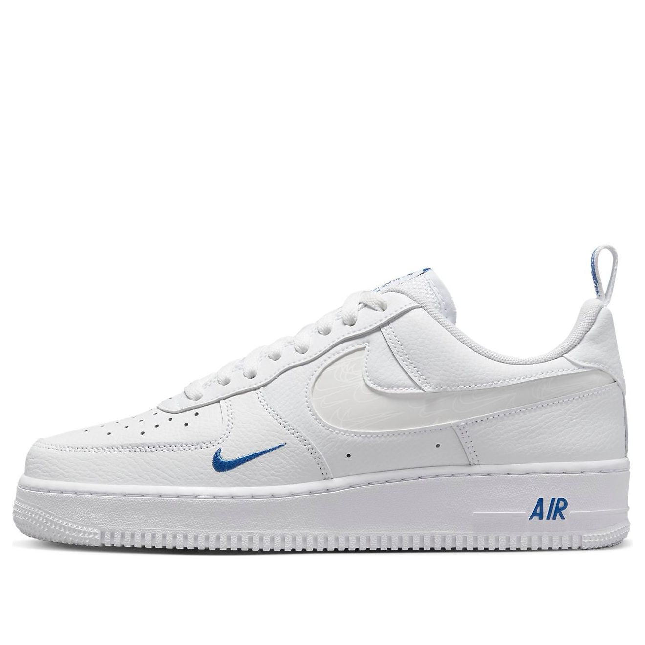 Nike Air Force 1 Low Cut Out 'Reflective Swoosh White Blue' FB8971-100