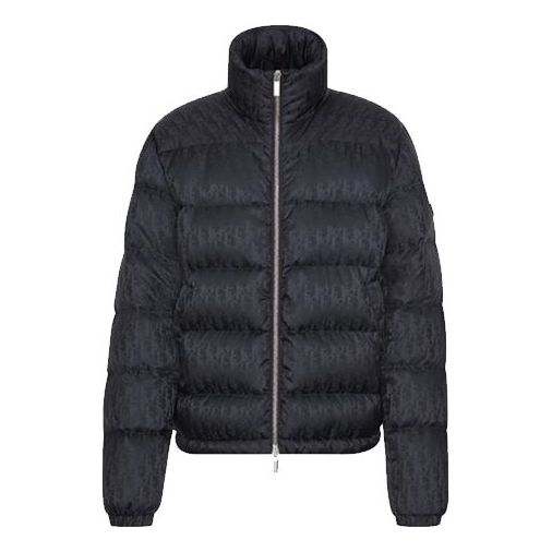 DIOR Oblique Down Jacket 'Black Nylon Jacquard' 943C449A4462-C989