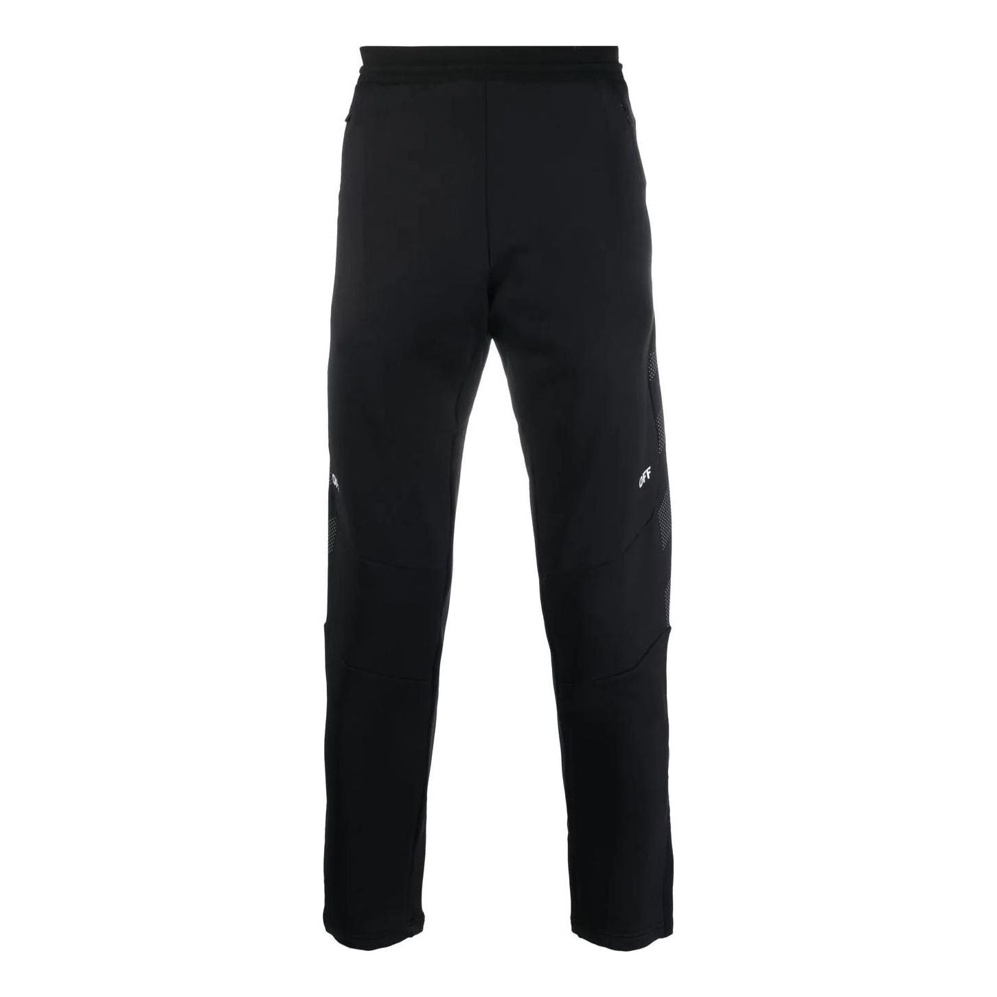 Men's Off-White SS22 Solid Color Logo Printing Straight Sports Pants/Trousers/Joggers Black OMVG020C99FAB0011001