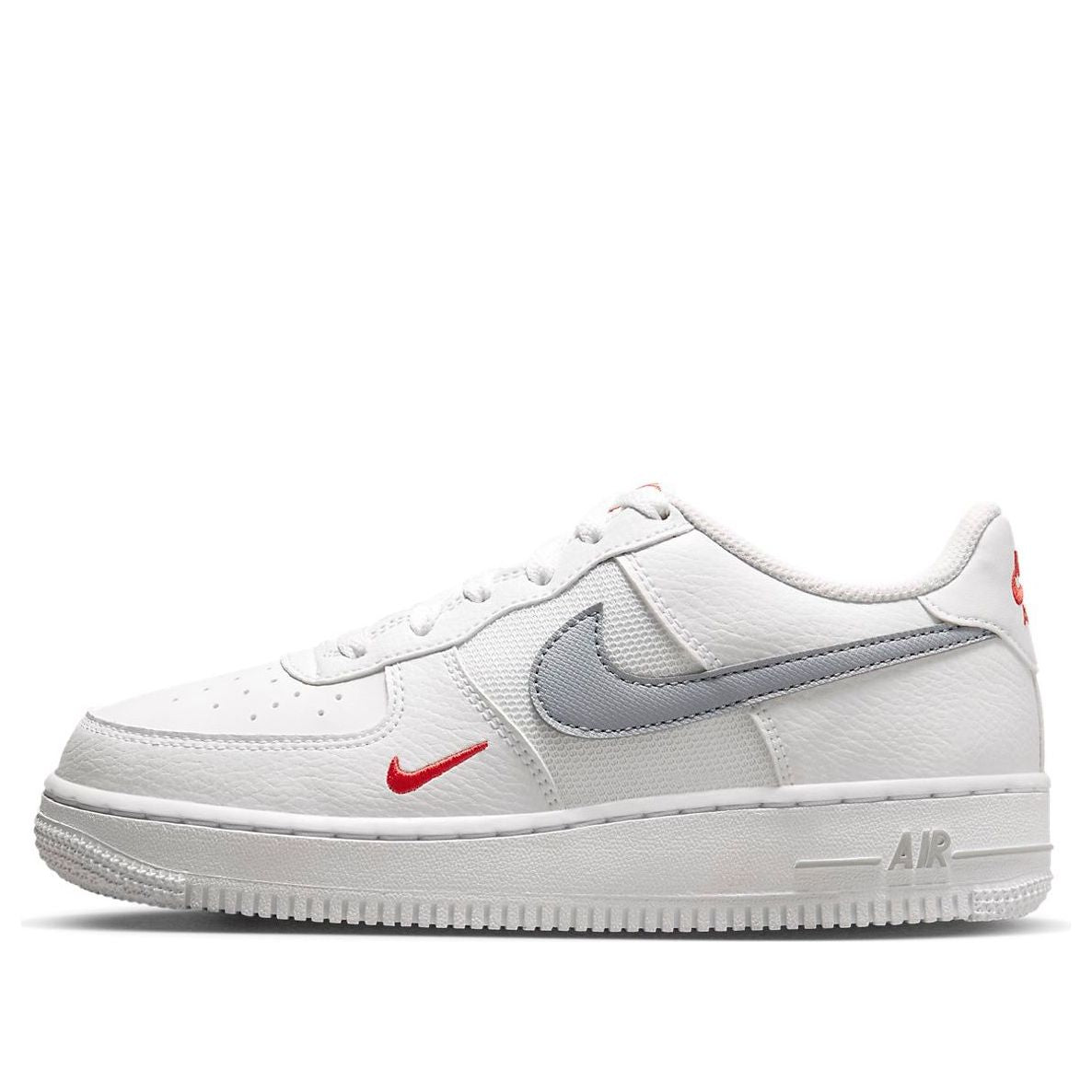 (GS) Nike Air Force 1 Low 'White Grey Red' FD9772-100
