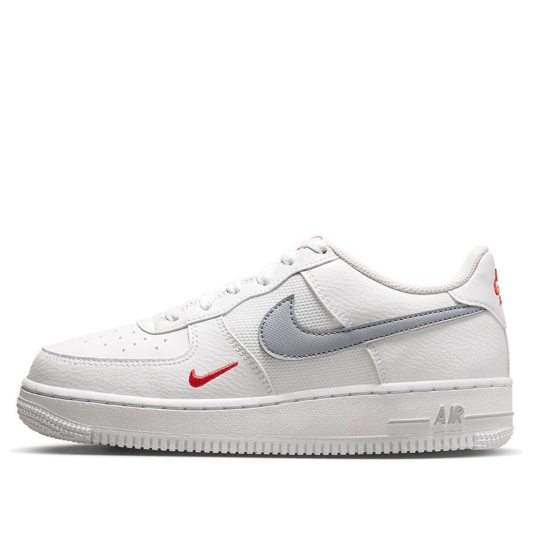 (GS) Nike Air Force 1 Low 'White Grey Red' FD9772-100