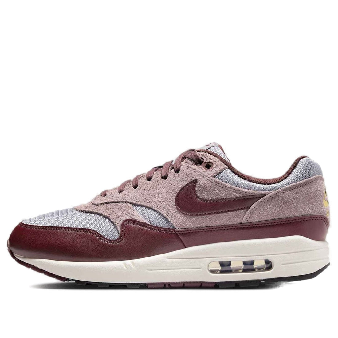 Nike Air Max 1 Essential Premium 'Cement Grey Burgundy Crush' FQ7327-001