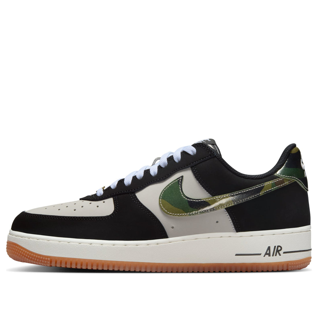 Nike Air Force 1 Low 'Black Patent Camo Swoosh' HQ1967-100