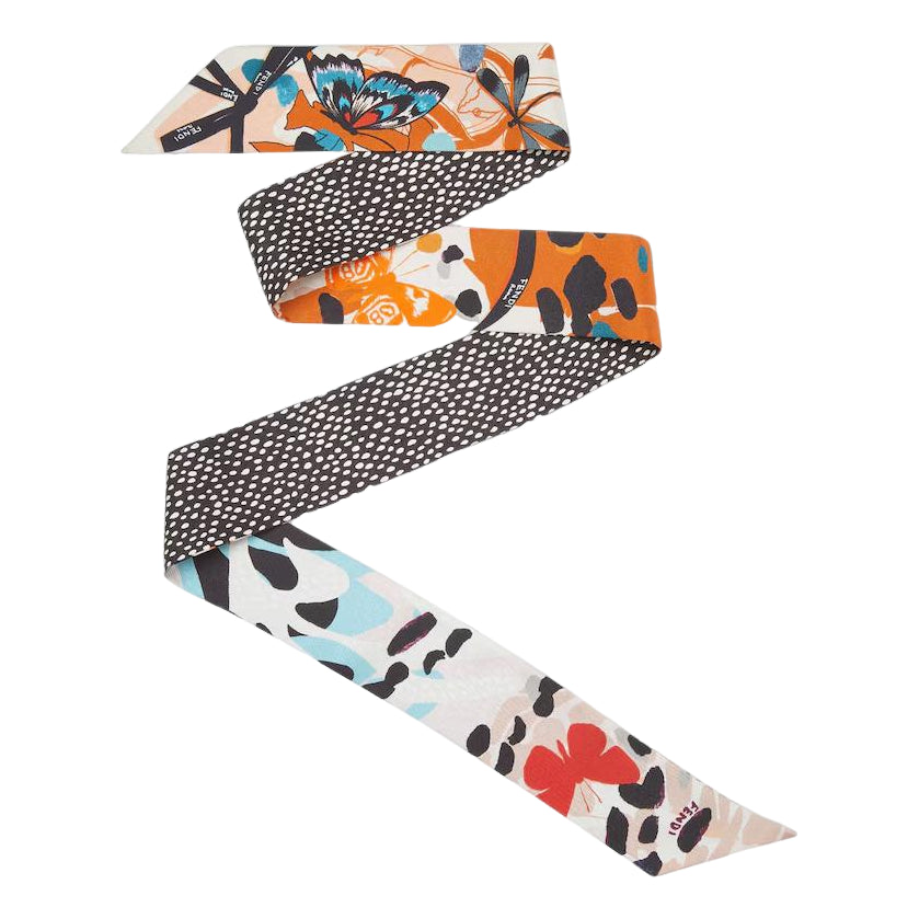 (WMNS) Fendi SS26 Wrappy Silk Narrow Scarf 'Orange' FXT011AWESF1UTT