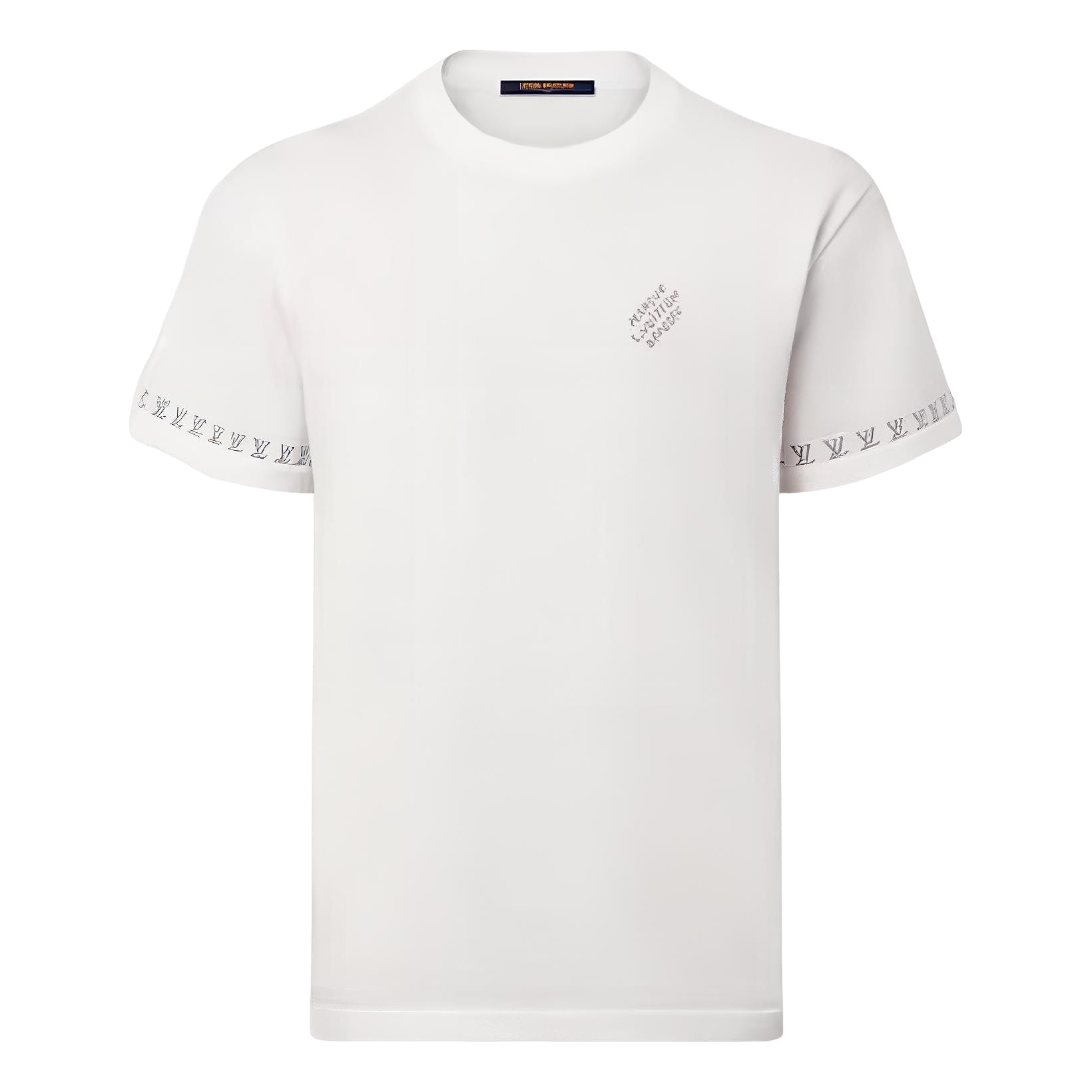 LOUIS VUITTON Short-Sleeved Cotton Crewneck T-Shirts 'Milky White' 1AGKM3