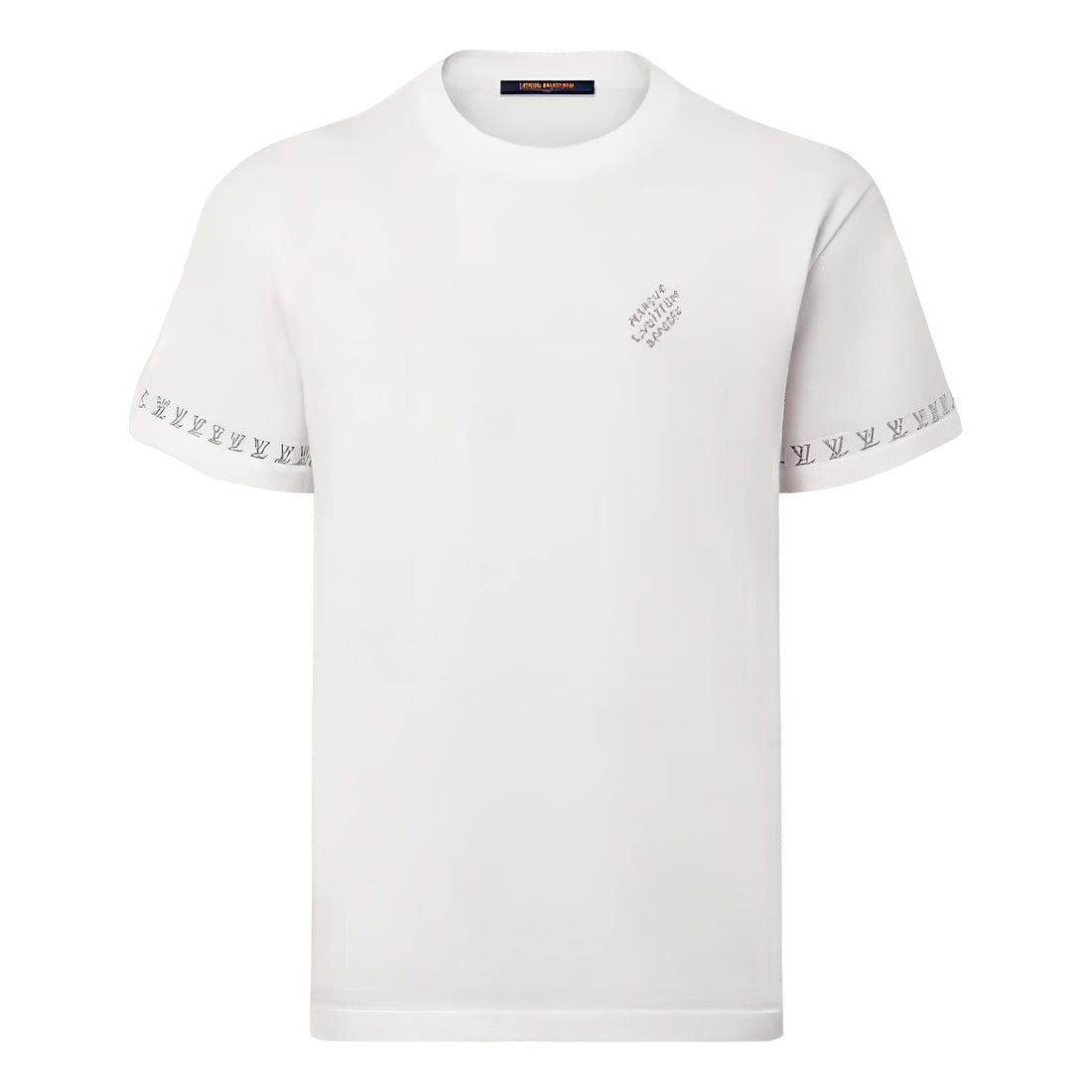 LOUIS VUITTON Short-Sleeved Cotton Crewneck T-Shirts 'Milky White' 1AGKM3