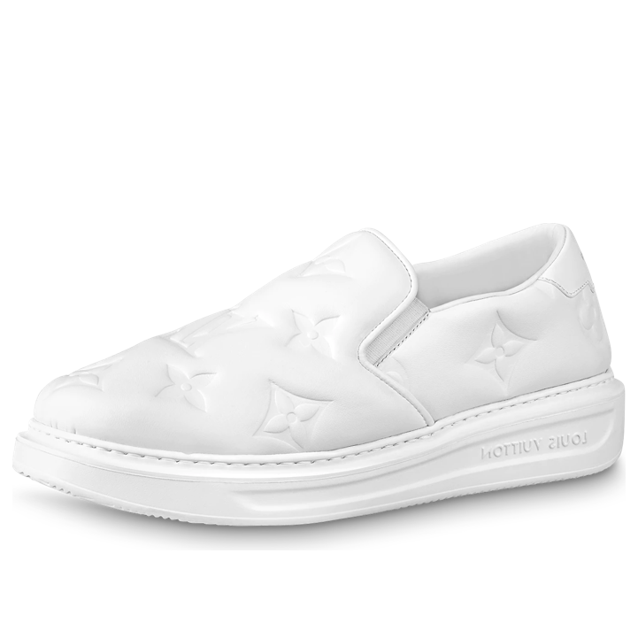 LOUIS VUITTON Beverly Hills Slip On Shoes 'White Monogram' 1AA7NP