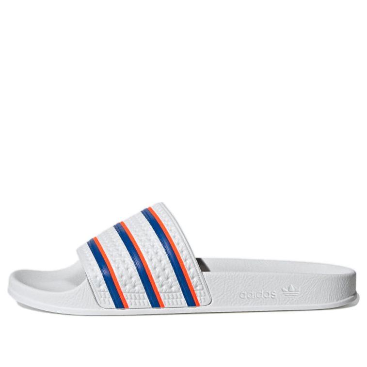 adidas Adilette Slides 'White Blue Solar Red' FU9888