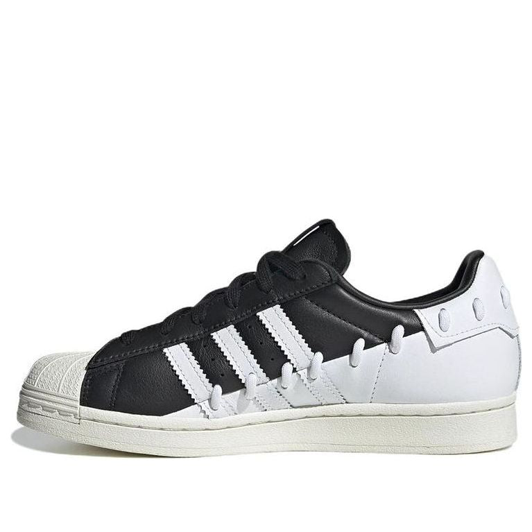 (WMNS) adidas Superstar 'Stitched - Black White' GX3419