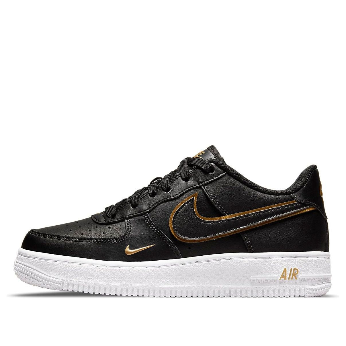 (GS) Nike Air Force 1 LV8 'Black Metallic Gold' DM3322-001