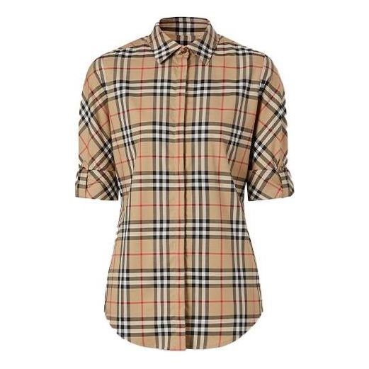 (WMNS) Burberry Vintage Check Stretch Cotton Twill Shirt