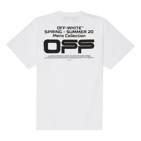 Off-White SS20 Wavy Line White Short Sleeve Oversize OMAA038R201850040110