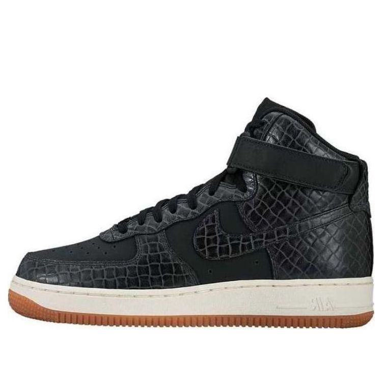 (WMNS) Nike Air Force 1 High Premium 'Croc Black Gum' 654440-009