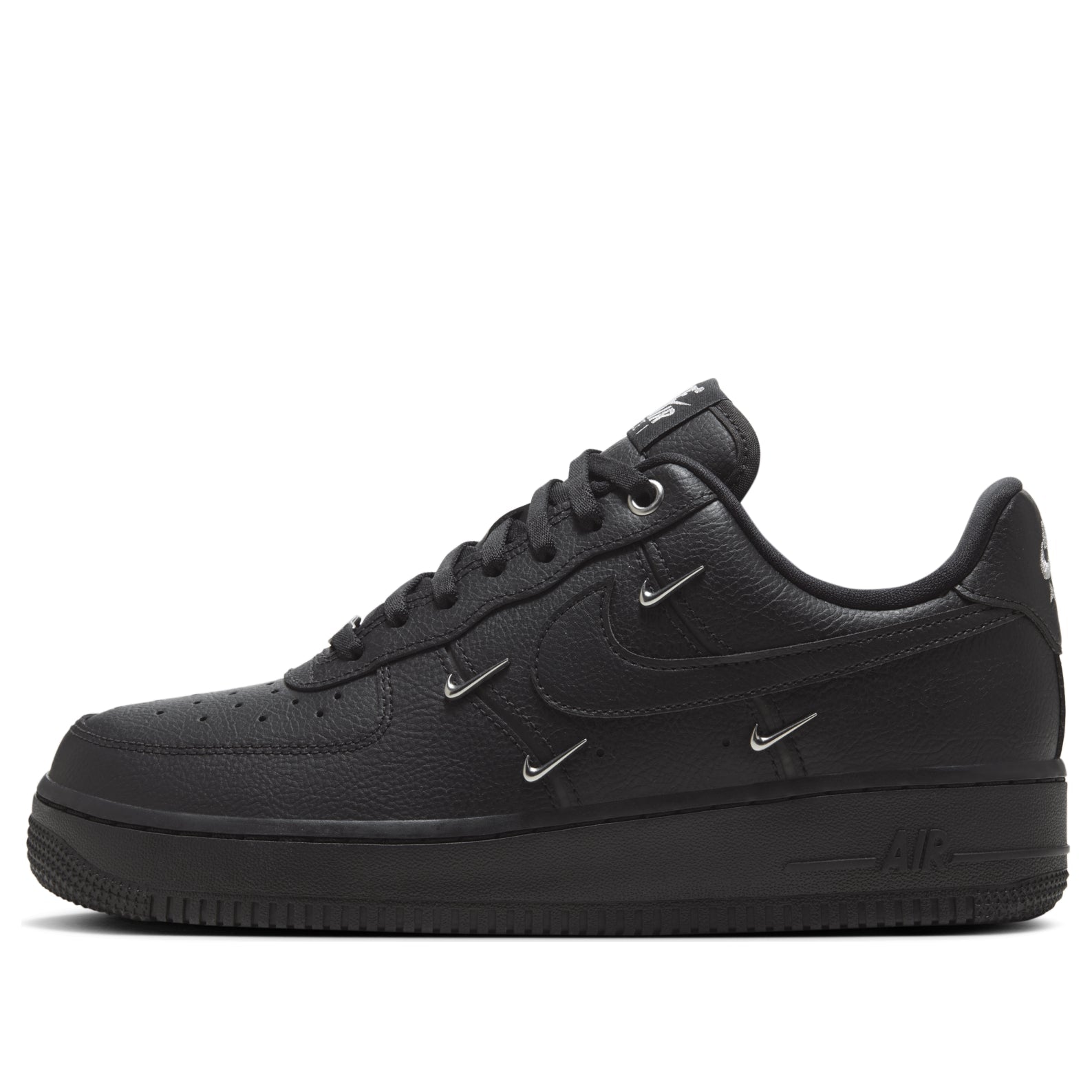 (WMNS) Nike Air Force 1 Low 'Black Silver Mini Swoosh' HQ1180-001