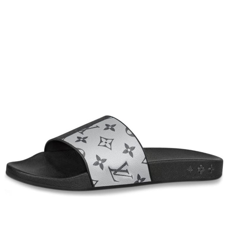 LOUIS VUITTON Waterfront Slides 'Black White Monogram' 1A419U