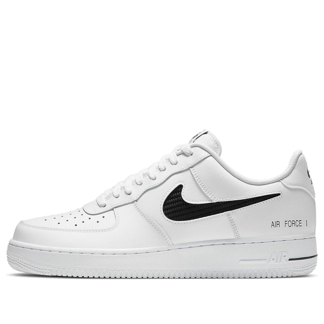 Nike Air Force 1 '07 LV8 'Cut Out Swoosh - White Black' CZ7377-100