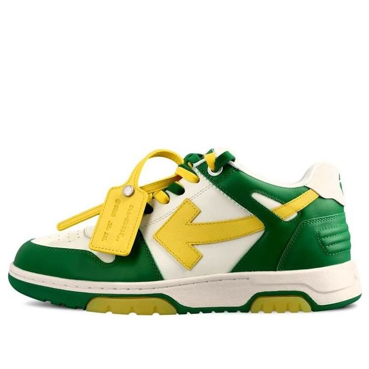 Off-White Out Of Office Low-Top Sneaker 'Green Yellow White' OMIA189S23LEA0045518