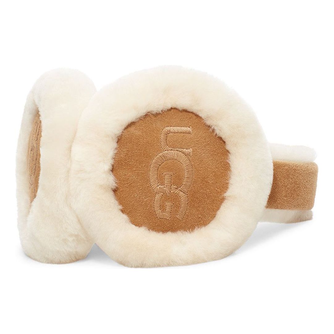 (WMNS) UGG Sheepskin Embroidery Earmuff 'Chestnut' 20955-CHE