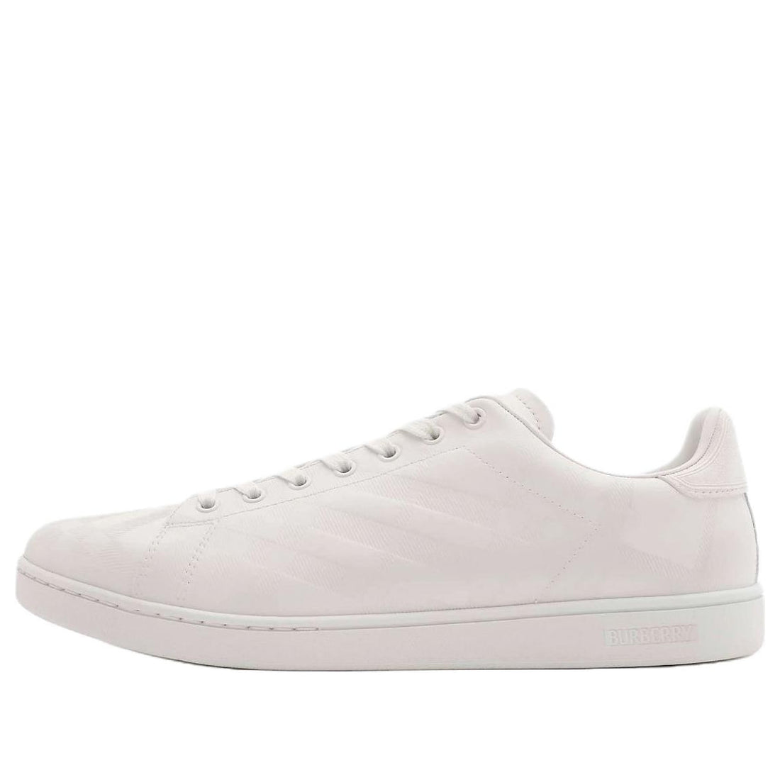 Burberry 26 Embossed Check Leather Set Sneakers 'Porcelain White' 81193131