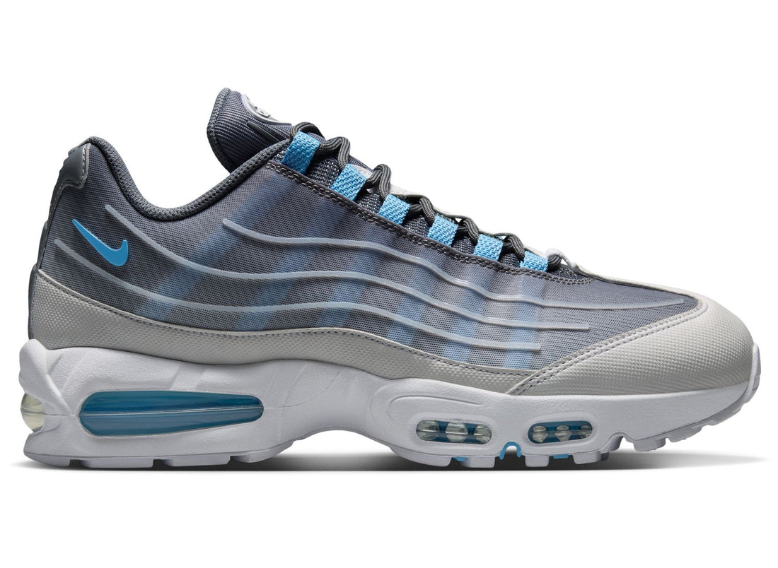 Nike Air Max 95 Big Bubble Tech in Smoke Grey / Football Blue