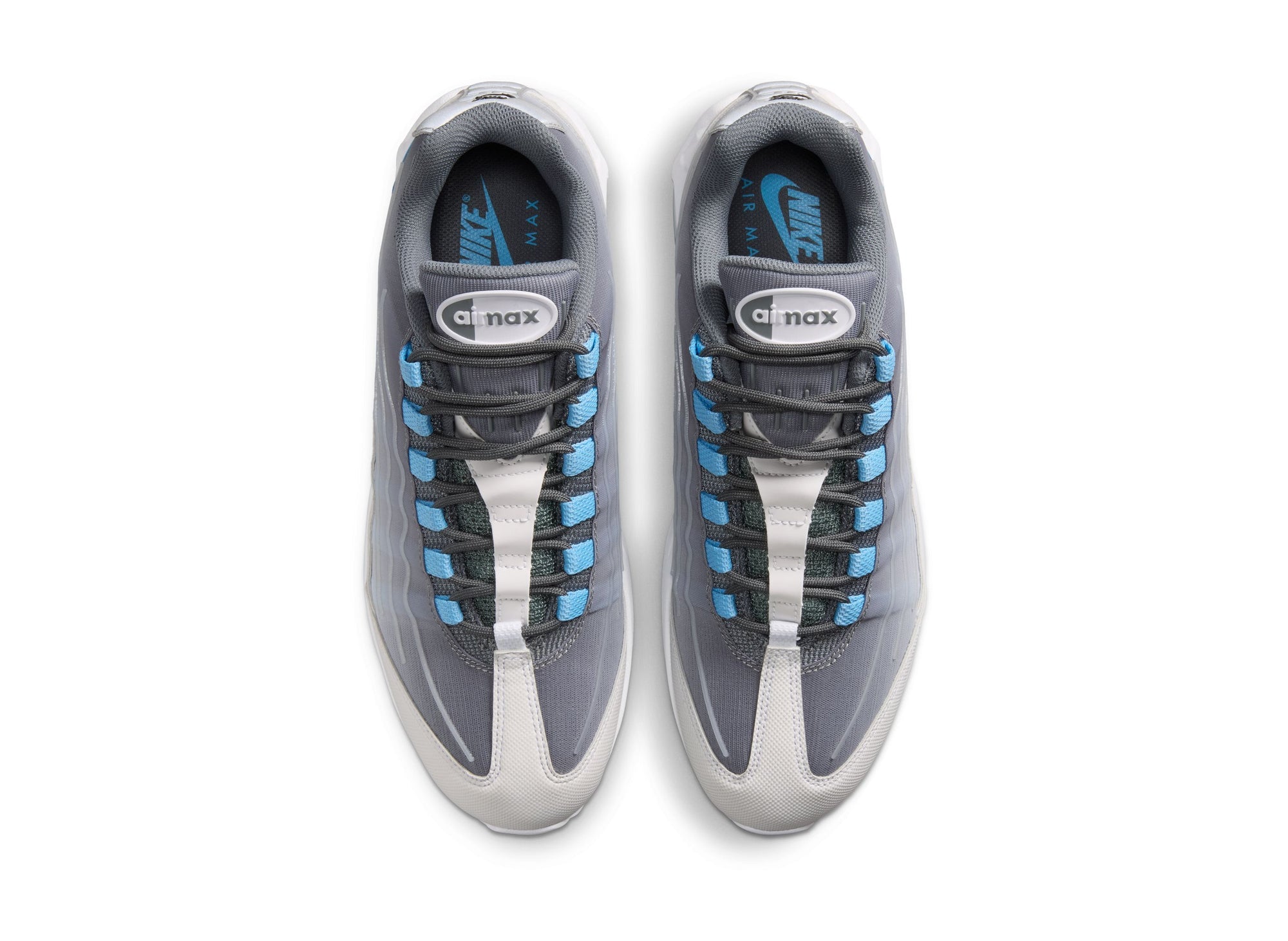 Nike Air Max 95 Big Bubble Tech in Smoke Grey / Football Blue